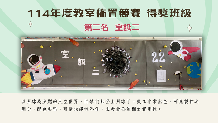 第三名：室設二圖片